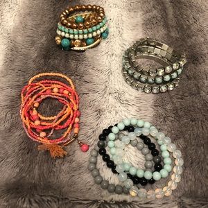 Coral and Turquoise Bracelet Sets